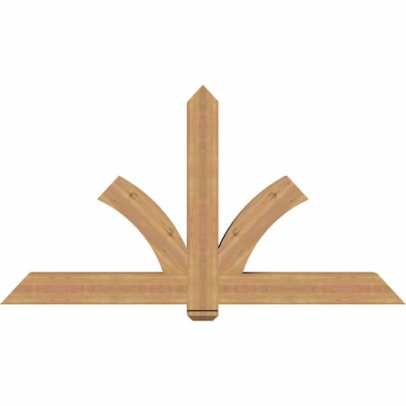 Ekena Millwork Redmond Smooth Timber Gable Bracket, Western Red Cedar, 72"W x 39"H x 5 1/2"D x 5 1/2"F, 13/12 Pitch GBW072X39X0606RED00SWR